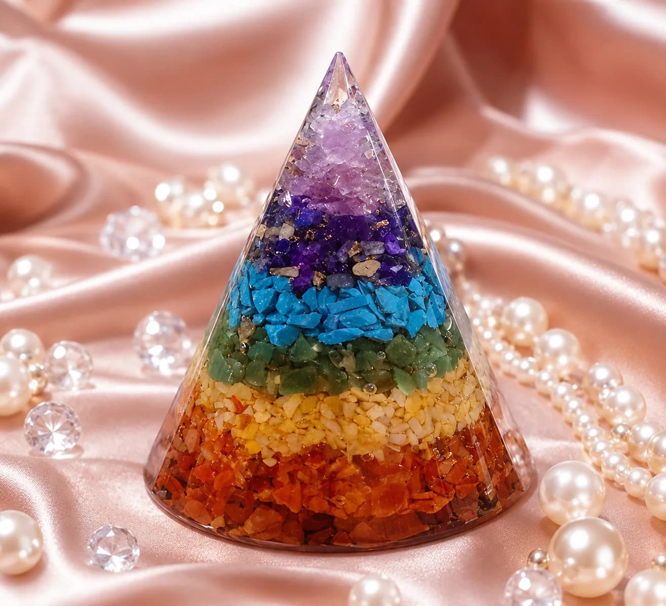 7 Chakra Orgone Pyramid