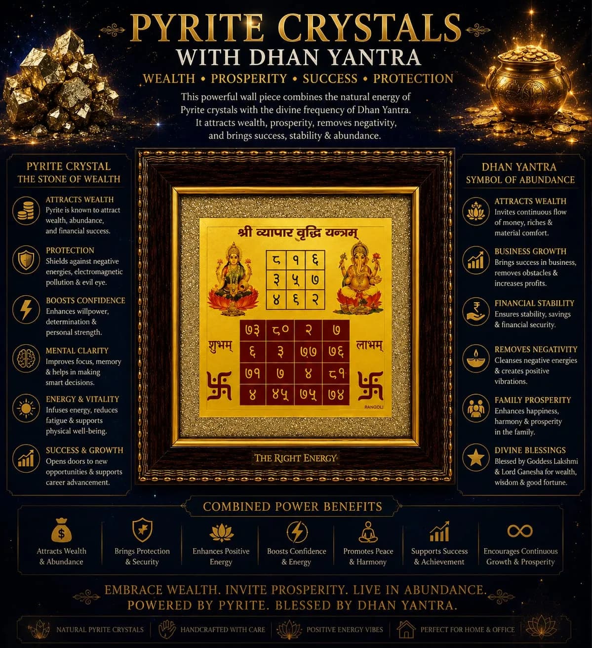 Pyrite Dhan Yantra Frame thumbnail 2